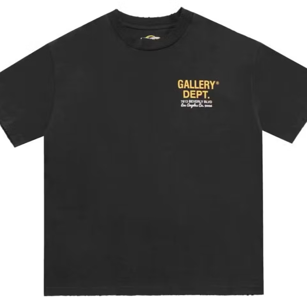 Gallery Dept Black Tee with Vibrant Car Graphic